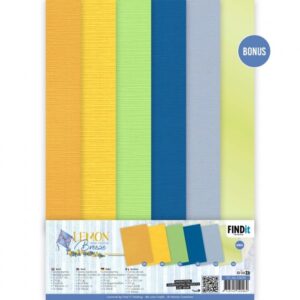 Linen Cardstock Pack - Yvonne Creations - Lemon Breeze - A4 YC-A4-10029