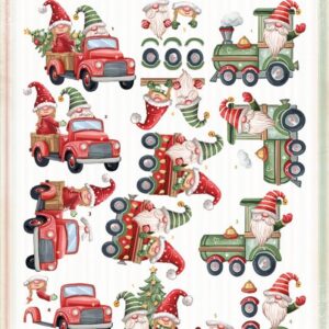 3D Cutting Sheets - Yvonne Creations - Gnome for Christmas - Gnome TransportCD12213