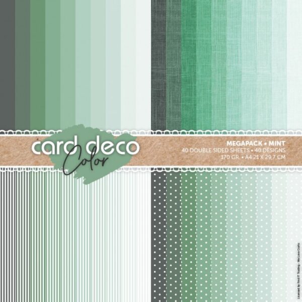 Card Deco Color Paperpack – Megapack – Mint - A4 CDCPPA419001