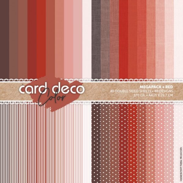 Card Deco Color Paperpack - Dots - Red - A4 CDCPPA414002