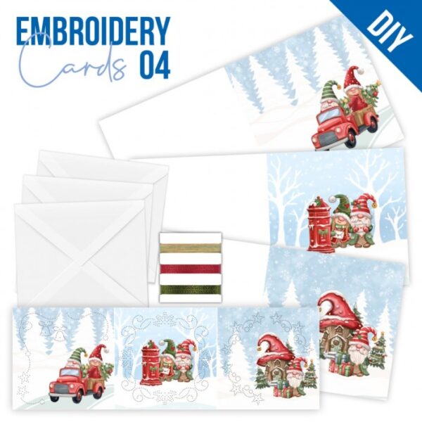 Stitch and Do Cards - Yvonne Creations - Gnomes for Christmas STDOPP004