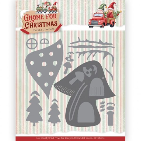 Dies - Yvonne Creations - Gnome for Christmas - Christmas Gnome Home YCD10360