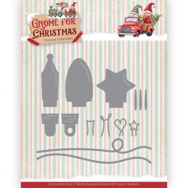 Dies - Yvonne Creations - Gnome for Christmas - Christmas Gnome Lights YCD10362
