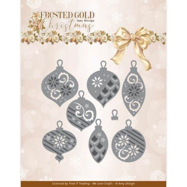 Dies - Amy Design - Frosted Gold Christmas - Frosted Gold Baubles ADD10321