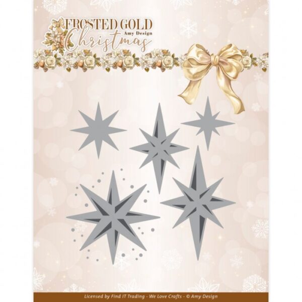 Dies - Amy Design - Frosted Gold Christmas - Frosted Gold Stars ADD10322