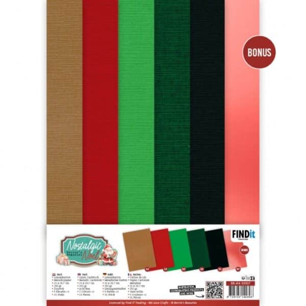Linen Cardstock Pack - Berries Beauties -Nostalgic Noel - A4 BB-A4-10007