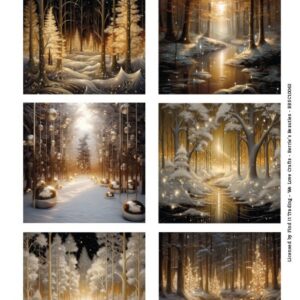 Scenery Push out - Berries Beauties - Frosted Gold Christmas 1 - Square BBSC10062