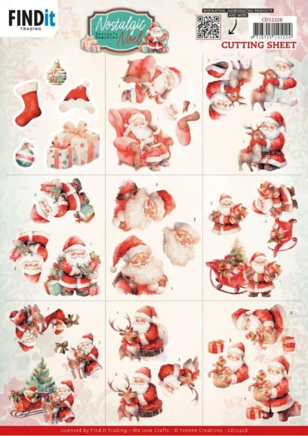 Cutting Sheets - Berries Beauties -Nostalgic Noel - Mini CD12228