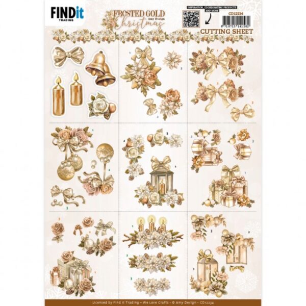 Cutting Sheets - Amy Design - Frosted Gold Christmas - Mini CD12234