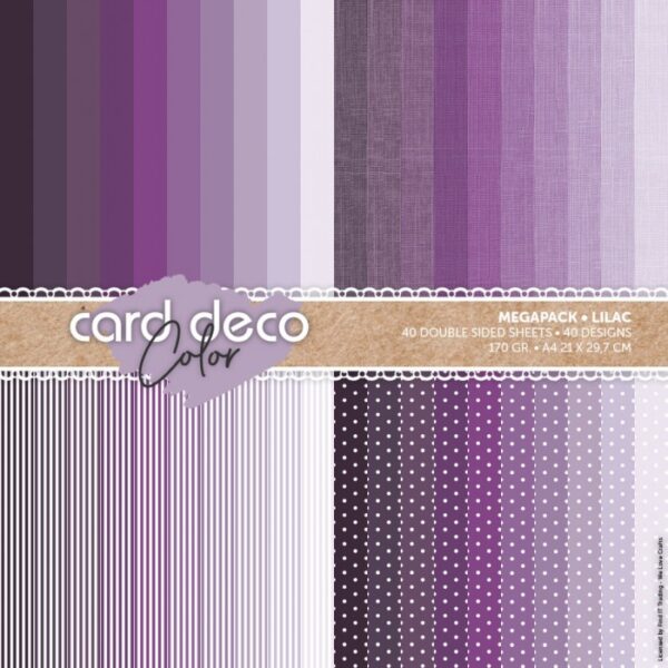 Card Deco Color Paperpack -Megapack - Lilac - A4 CDCPPA419003