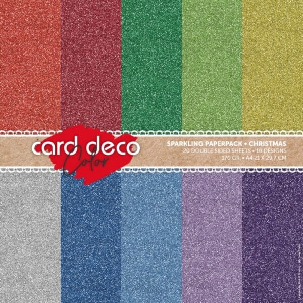 Card Deco Color - Sparkles Paperpack – Christmas CDCSPPA410001