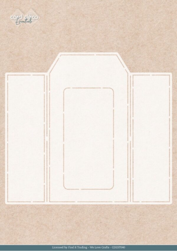 Stencil - Card Deco Essentials - Frosted Gold Label - A4 CDEST040