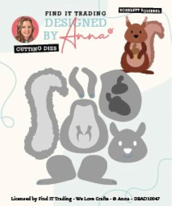 Designed by Anna - Mix and Match Cutting Dies - Scarlett SquirrelDBAD10047