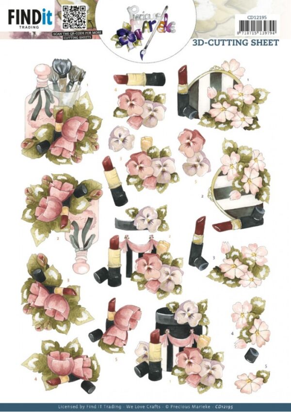 3D Cutting Sheets - Precious Marieke - Lipstick CD12195