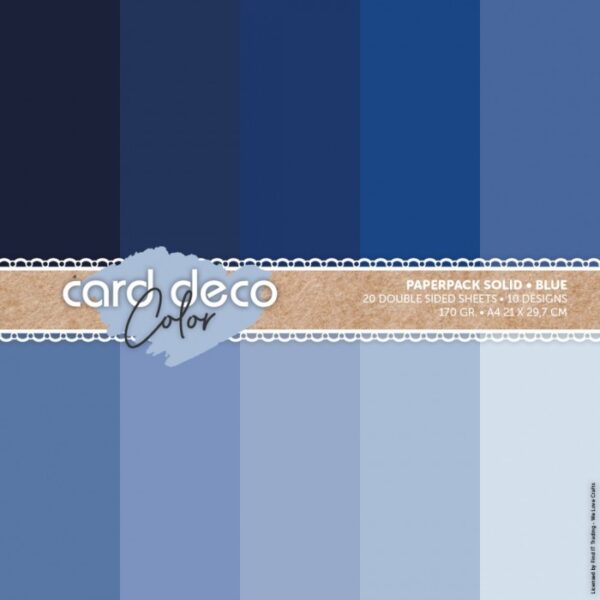 Card Deco Color Paperpack - Solid - Blue - A4 CDCPPA411004
