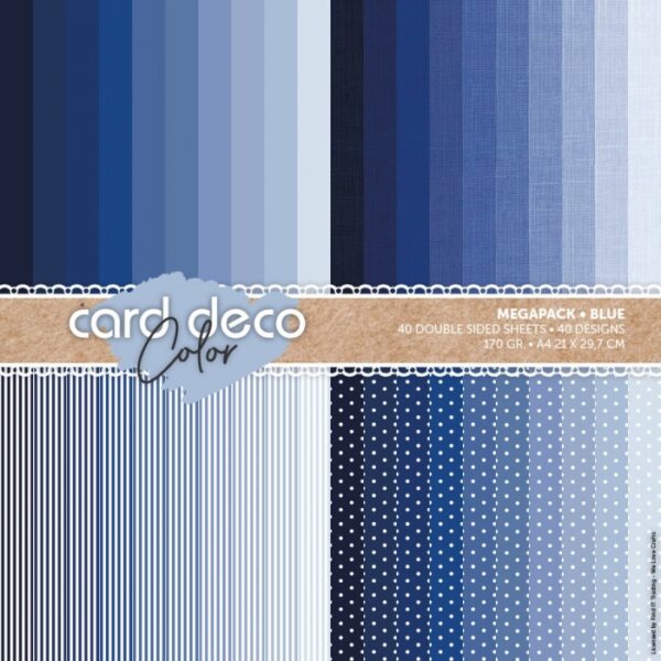 Card Deco Color Megapack - Blue - A4 CDCPPA419004