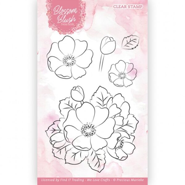 Clear Stamps - Precious Marieke - Blossom Blush - Anemone PMCS10056