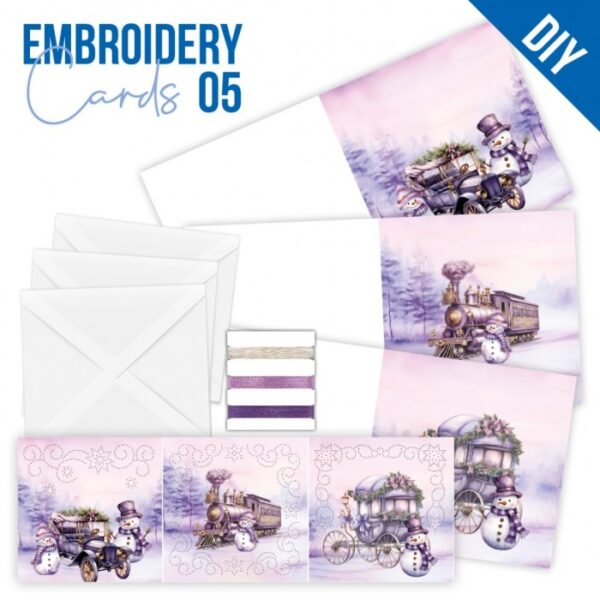 Stitch and Do Cards 5 - Berries Beauties - Purple Christmas STDOPP005