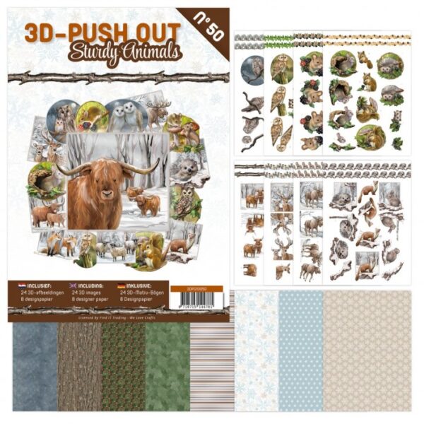 3D Push-Out Book 50 - Sturdy Animals 3DPO10050