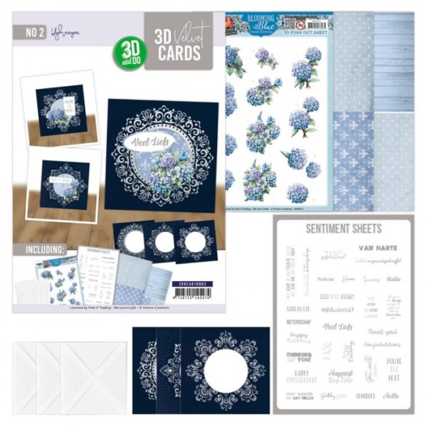 3D And Do - Velvet Cards - Yvonne Creations - Hydrangea 3DVC4K10002
