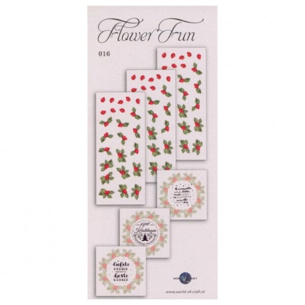 Flower Fun serie 016 kerst tekst WOCFF16