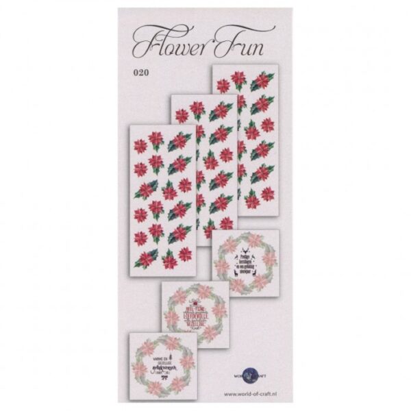 Flower Fun serie 020 kerst tekst WOCFF20
