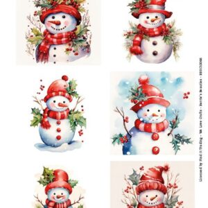 Scenery Push out - Berries Beauties - Snowmen - SquareBBSC10066