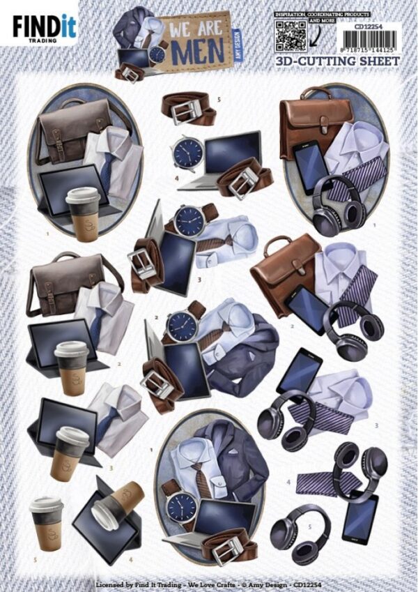 3D Cutting Sheets - Amy Design - We Are Men - Office CD12254