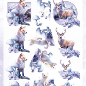 3D Cutting Sheets - Berries Beauties - Mystic Winter - Mystic Hunters CD12260