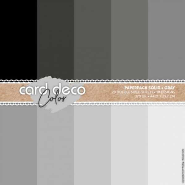 Card Deco Color Paperpack - Solid - Gray - A4 CDCPPA411005