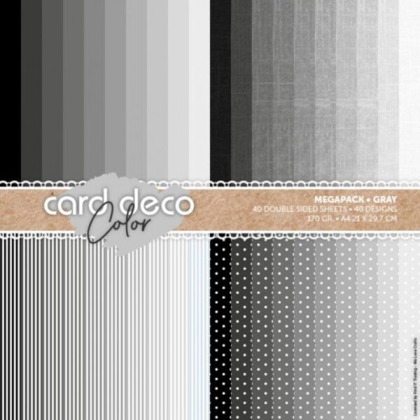 Card Deco Color Megapack - Gray - A4 CDCPPA419005