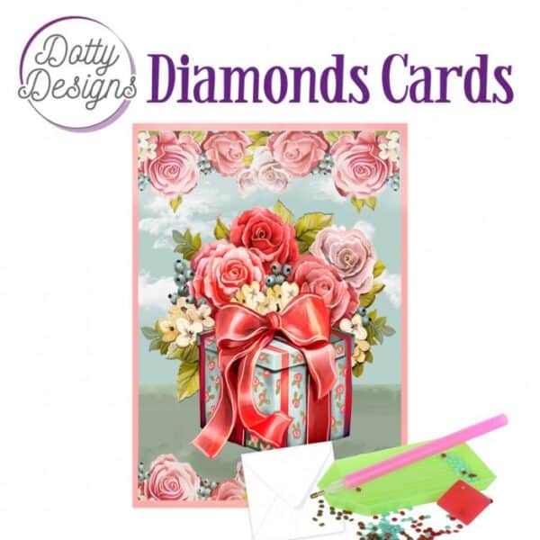 Doty Designs Diamond Cards - Roses and Gift DDDC1177