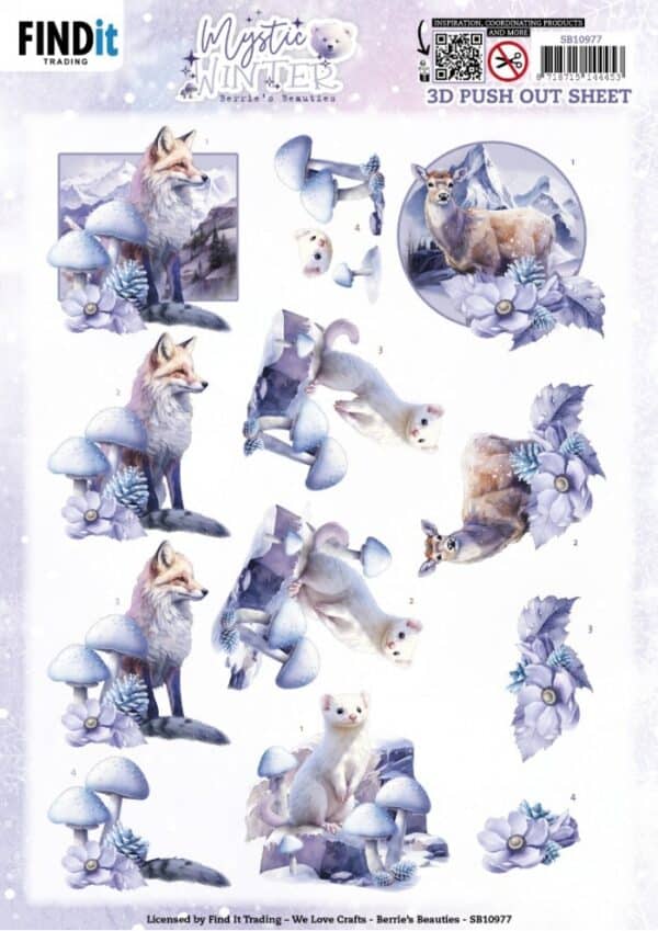 3D Push Out - Berries Beauties - Mystic Winter - Mystic Hunters SB10977