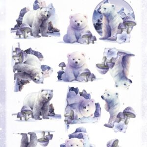 3D Push Out - Berries Beauties - Mystic Winter - Mystic Polar Bears SB10980