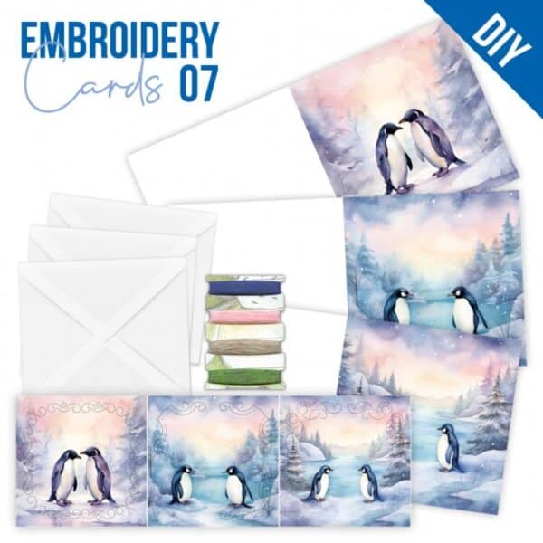 Stitch and Do Cards 7 - Berries Beauties - Penguins STDOPP007