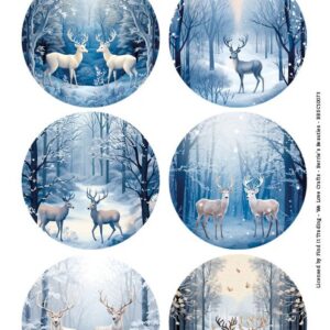 Scenery Push out - Berries Beauties - Deer - Round BBSC10073