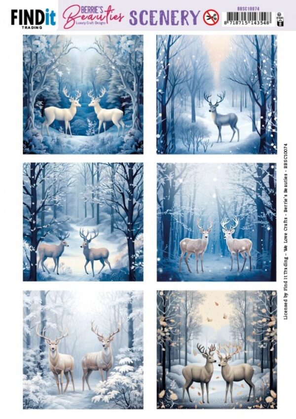 Scenery Push out - Berries Beauties - Deer - Square BBSC10074
