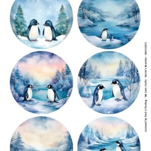 Scenery Push out - Berries Beauties - Penguin - Round BBSC10075