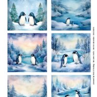 Scenery Push out - Berries Beauties - Penguin - Square BBSC10076