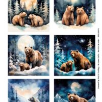 Scenery Push out - Berries Beauties - Bear - Square BBSC10078