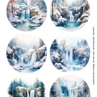 Scenery Push out - Berries Beauties - Waterfall - Round BBSC10079