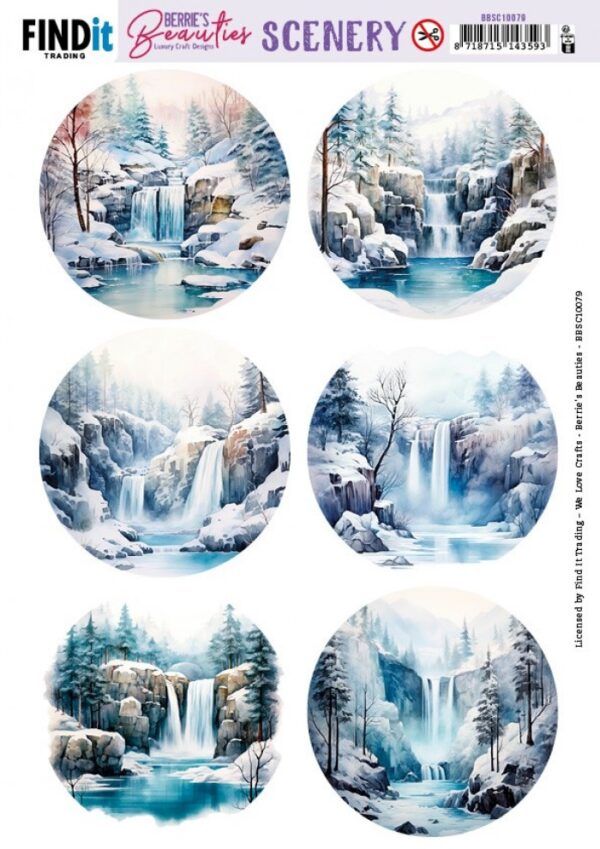 Scenery Push out - Berries Beauties - Waterfall - Round BBSC10079