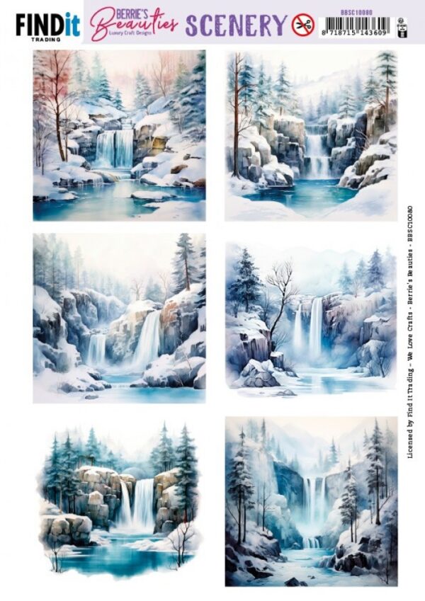 Scenery Push out - Berries Beauties - Waterfall - Square BBSC10080