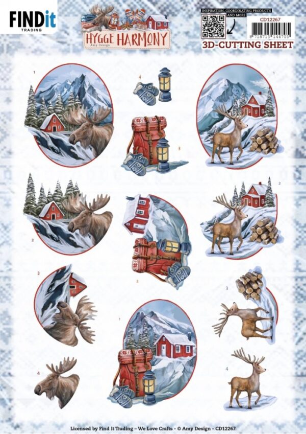 3D Cutting Sheets - Amy Design - Hygge Harmony - Moose CD12267