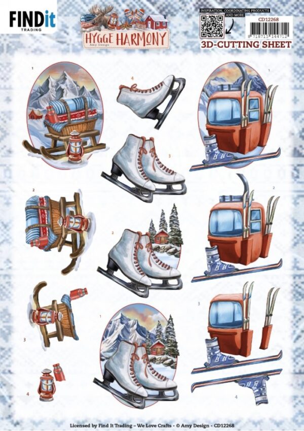 3D Cutting Sheets - Amy Design - Hygge Harmony - Winter Sports CD12268