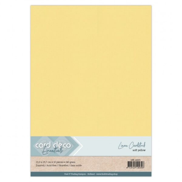 Linen Cardstock - A4 - Zachtgeel LKK-A4101
