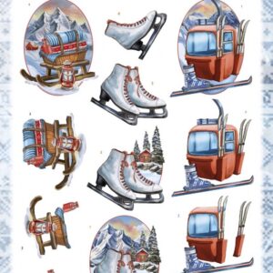 3D Push Out - Amy Design - Hygge Harmony - Winter Sports SB10983