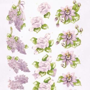 3D Cutting Sheet - Precious Marieke - Purple Blossom - Lilac CD12279