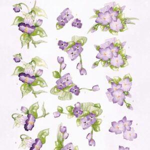 3D Cutting Sheet - Precious Marieke - Purple Blossom - Violet CD12280