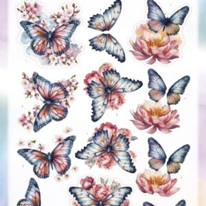 3D Push out Sheet - Berries Beauties - Flutter Flair - Pink Flutters SB10998